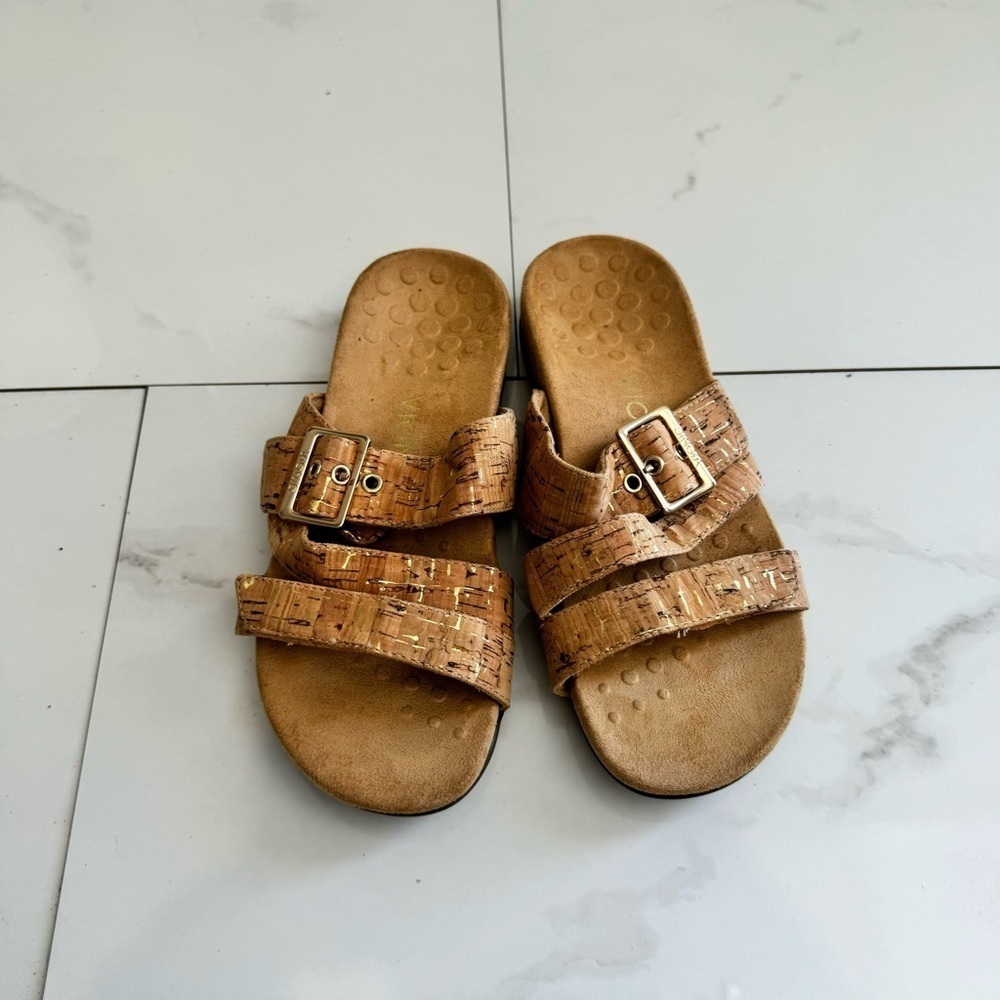 Vionic Skylar Cork Strappy Sandals Sz 5